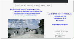 Desktop Screenshot of lakemaryministorage.com